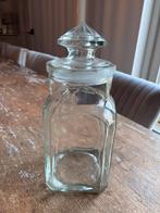 Oude Glazen Snoeppot met Deksel, Antiek en Kunst, Antiek | Glas en Kristal, Ophalen of Verzenden