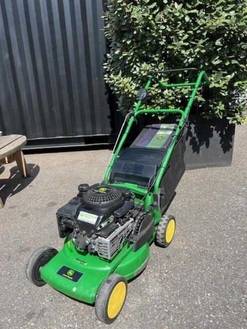 John Deere R43S Loopmaaier, Tuin en Terras, Grasmaaiers, Gebruikt, Benzine-grasmaaier, 40 t/m 49 cm, Cirkelmaaier, Opvangzak, Ophalen