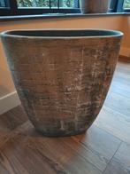 3 Prachtige Bloempotten Grijs/Goud/Bruin, Huis en Inrichting, Woonaccessoires | Vazen, Ophalen, Steen, Overige kleuren, 50 tot 75 cm