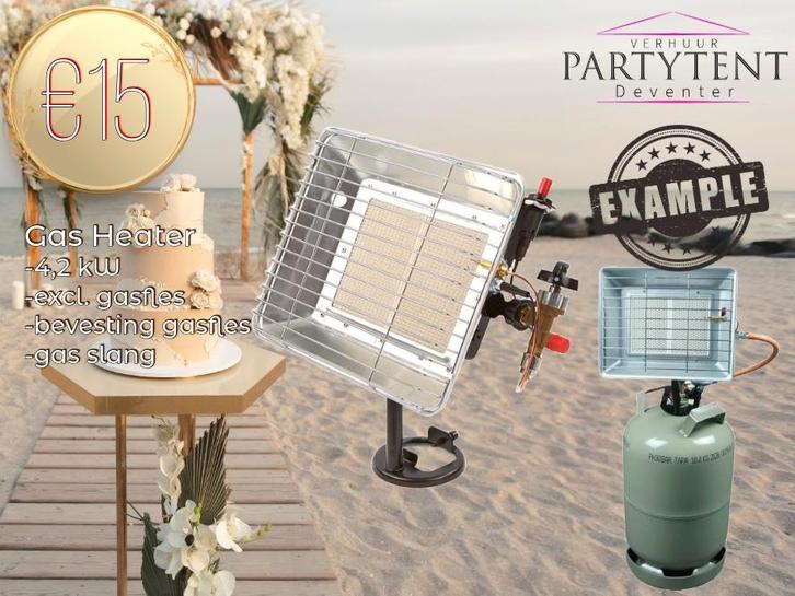 Huur gas heater 4.2kW voor buiten trouwen, Hobby en Vrije tijd, Feestartikelen | Verhuur, Nieuw, Overige, Ophalen
