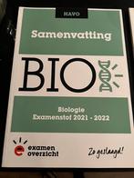 Samenvatting BIO Examenstof Biologie HAVO, Ophalen, Nederlands, Overige niveaus, ExamenOverzicht