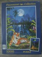 no 2412 - nieuwe fluorescent puzzel 1000 st (eyes of the tig, Hobby en Vrije tijd, Denksport en Puzzels, Ophalen of Verzenden