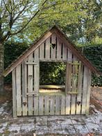 Speelhuisje zandbak van geïmpregneerd hout, Ophalen, Gebruikt, Hout