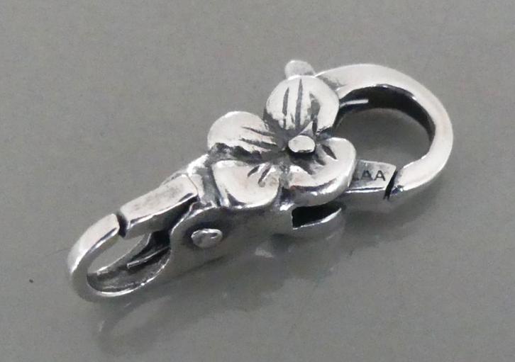 Trollbeads BLOEM SLOT, Sieraden, Tassen en Uiterlijk, Bedels, Gebruikt, Trollbeads, Zilver, 1 bedel, Verzenden