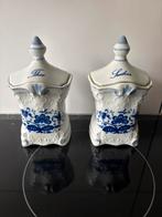Thee en Suiker Potten Delfts Blauw, Ophalen of Verzenden, Gebruikt