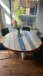 Te koop ronde eettafel 140cm, Huis en Inrichting, Tafels | Eettafels, Ophalen of Verzenden, Gebruikt, Vijf personen of meer, Rond