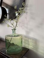 Grote groene vaas met kunsttak, Ophalen, Minder dan 50 cm, Groen, Glas