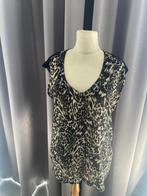 Nette en sexy top met panter patroon Amisu Maat S, Verzenden, Zwart, Zonder mouw, Gedragen