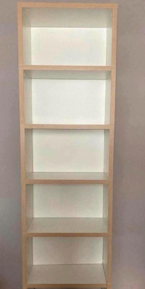 BOON vakkenkast - boekenkast wit en eiken - zware kwaliteit, Huis en Inrichting, Kasten | Boekenkasten, 25 tot 50 cm, Ophalen