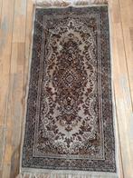 Vintage wollen tafelkleed / vloerkleed, Ophalen, Gebruikt, 100 tot 150 cm, Bruin