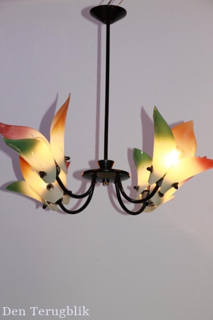 Unieke 50e jaren kroonluchter, Antiek en Kunst, Antiek | Lampen, Ophalen of Verzenden
