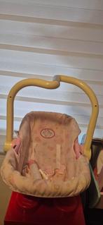 Houten poppenmeubels set: wagen, bed, stoel, box, maxi-cosy, Ophalen, Gebruikt, Babypop