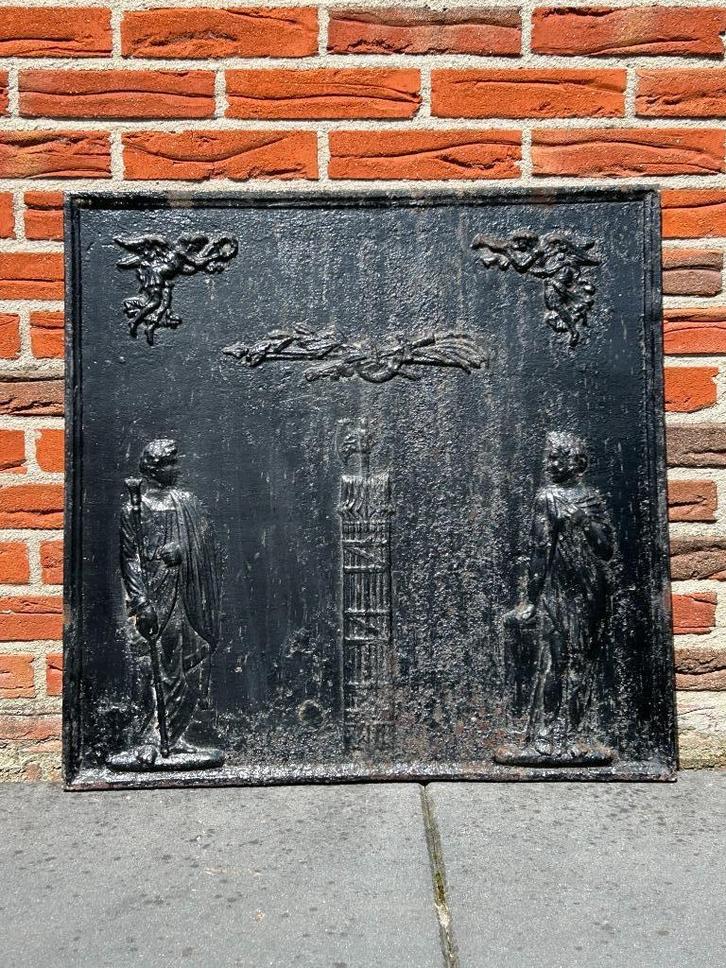 Haardplaat " Allegorische voorstelling ", Antiek en Kunst, Curiosa en Brocante, Ophalen