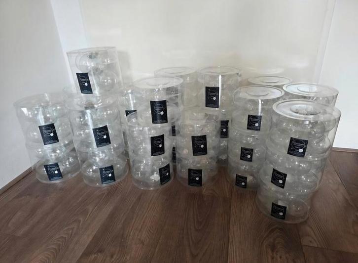 Kerstballen Decoris, glas, transparant, 6, 7 en 8 cm, NIEUW, Diversen, Kerst, Nieuw, Ophalen