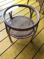 Vintage Rohe Noordwolde bijzettafeltje, Minder dan 55 cm, Gebruikt, Rond, Hout