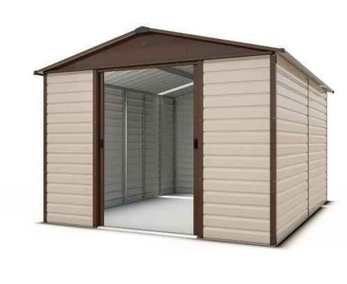 metalen tuinhuis 4x3, Tuin en Terras, Tuinhuizen, Gebruikt, Hout, 200 tot 400 cm, Zonder ramen, Ophalen