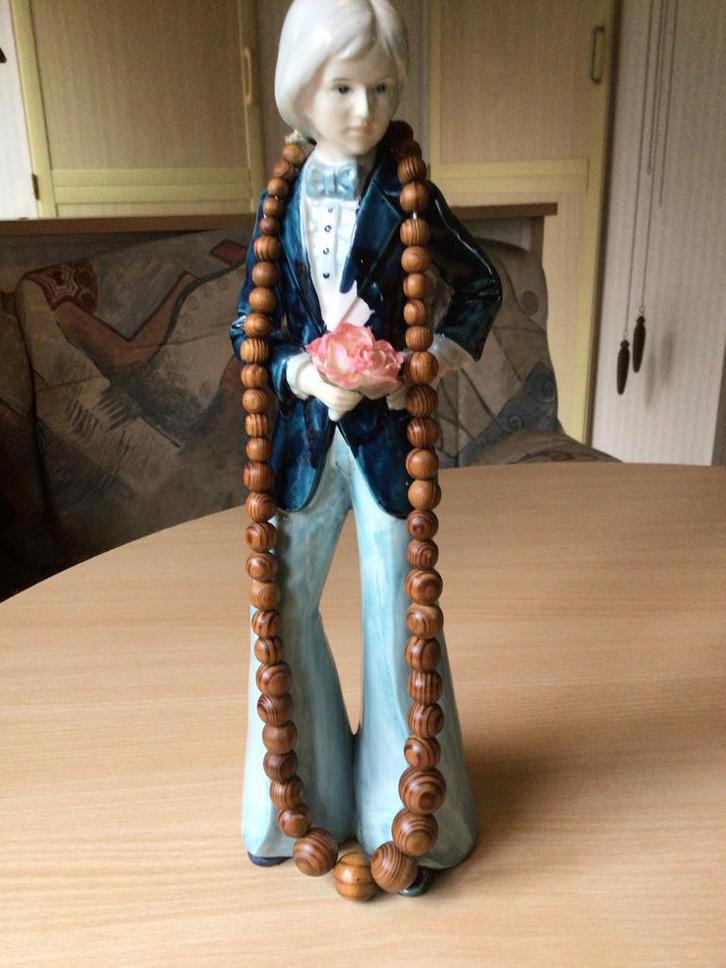 Vintage Houten Ketting Unisex - Naturel Look, Sieraden, Tassen en Uiterlijk, Kettingen, Zo goed als nieuw, Overige materialen