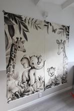 Fotobehang kinderbehang dieren taupe 2x2m, Antiek en Kunst, Kunst | Schilderijen | Abstract, Ophalen of Verzenden