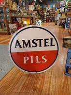 Oud aluminium reclamebord Amstel Pils, Ophalen of Verzenden, Gebruikt, Reclamebord