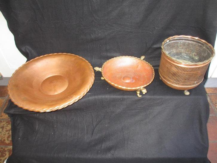 3 antieke rood koperen items, Antiek en Kunst, Antiek | Koper en Brons, Koper, Ophalen of Verzenden