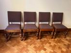 Vier dezelfde eikenhouten eetkamerstoelen, Ophalen
