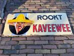 Origineel antiek emaille reclame bord - Rookt Kaveewee, Ophalen of Verzenden, Gebruikt, Reclamebord