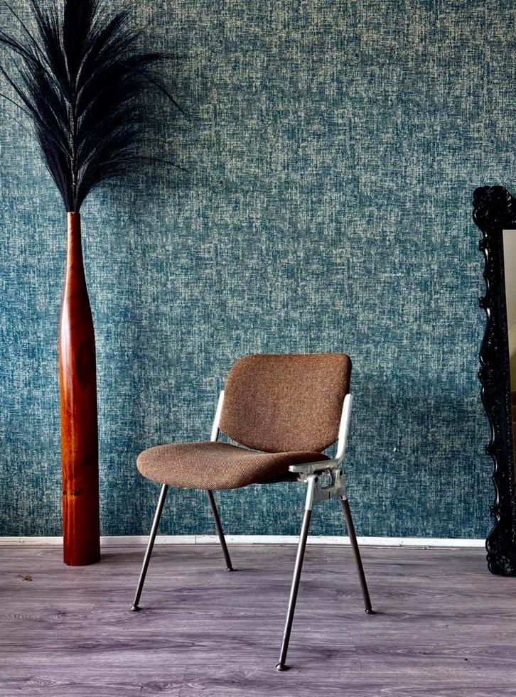 3x Vintage Castelli DSC 106 Chairs by Giancarlo Piretti, Huis en Inrichting, Stoelen, Zo goed als nieuw, Drie, Metaal, Stof, Overige materialen