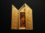 Drieluik Triptiek Icoon Madonna Filippo Lippi goudverguld, Antiek en Kunst, Antiek | Religie, Ophalen of Verzenden