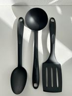 Tefal opscheplepels plastic zwart 3 stuks NIEUW, Ophalen of Verzenden, Nieuw, Kunststof, Vaatwasserbestendig
