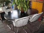 Bel Air eettafel 60,s + 4 draadstoelen 70,s / Vintage/ Retro, Huis en Inrichting, Tafels | Eettafels, Ophalen, Gebruikt, Vintage