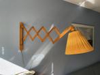 Retro Schaarlamp | Mid Century Modern, Ophalen of Verzenden, Gebruikt, Hout, 60/70