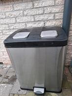 Dubbele pedaalemmer., Ophalen, 50 tot 75 cm, Zo goed als nieuw, Rvs