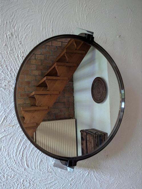 Vintage Allibert Spiegel - Ronde Vorm bruin, Huis en Inrichting, Woonaccessoires | Spiegels, Gebruikt, Minder dan 50 cm, Minder dan 100 cm
