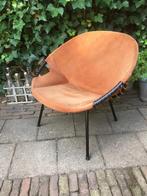 Vintage leren balloon fauteuiltje jaren 60, Huis en Inrichting, Fauteuils, Ophalen of Verzenden, Zo goed als nieuw, 50 tot 75 cm
