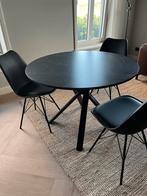 Ronde eetkamertafel, Ophalen, Gebruikt, 100 tot 150 cm, Rond