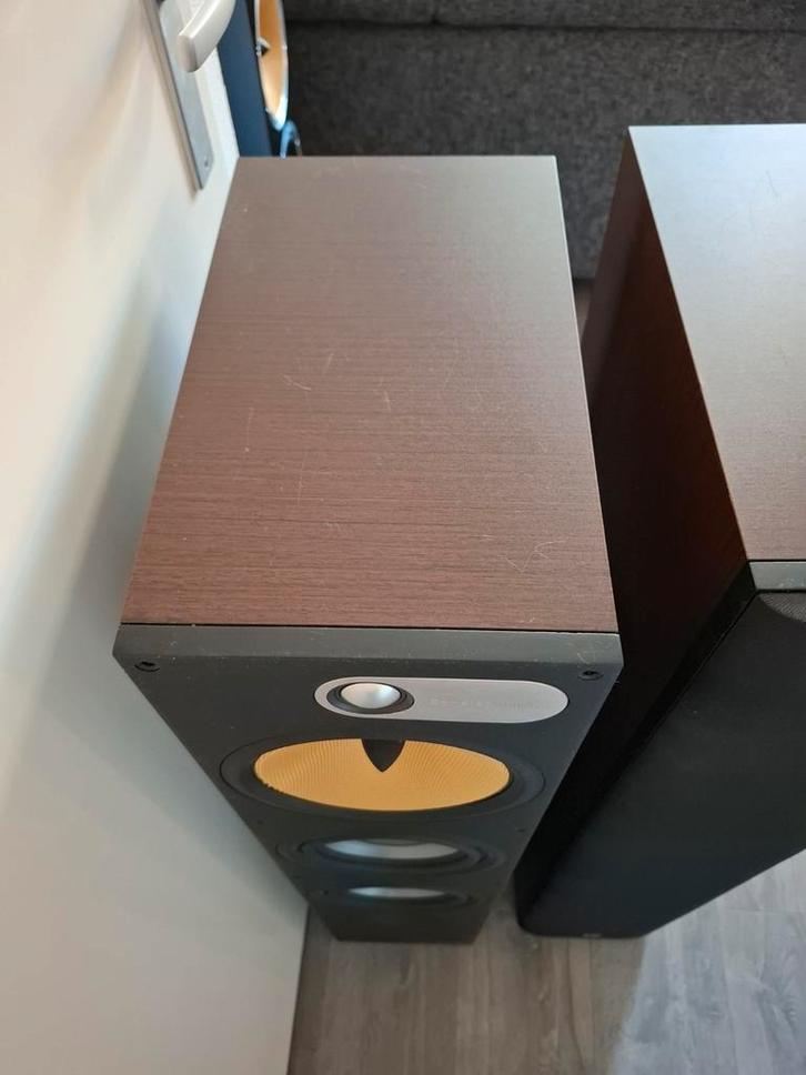 B&W 683 Luidsprekerset - Kersen - Topstaat!, Audio, Tv en Foto, Luidsprekers, Zo goed als nieuw, Front, Rear of Stereo speakers