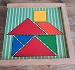 Tangram - houten mozaïek met voorbeeldkaarten, Overige typen, Ophalen of Verzenden, Zo goed als nieuw