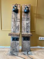 Hangende nachtkastjes met twee stopcontacten en verlichting, Ophalen, Gebruikt, Minder dan 45 cm, 70 cm of meer