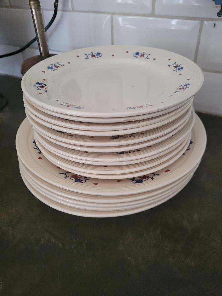 oude Franse ontbijtbordjes per stuk 3.95, Antiek en Kunst, Antiek | Servies los, Ophalen of Verzenden