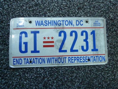 Kentekenplaat licenseplate Washington DC 2 USA, Verzamelen, Automerken, Motoren en Formule 1, Gebruikt, Auto's, Verzenden