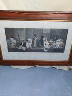 Zeefdruk, katten,poezen., Ophalen, Zo goed als nieuw, Hout, 75 cm of meer