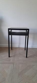 Zwarte bijzettafel, Ophalen, Minder dan 55 cm, Metaal of Aluminium, Vierkant