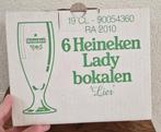 Heineken Lady Bokalen - 6 stuks - Nieuw in doos, Glas of Glazen, Nieuw, Ophalen of Verzenden, Glas