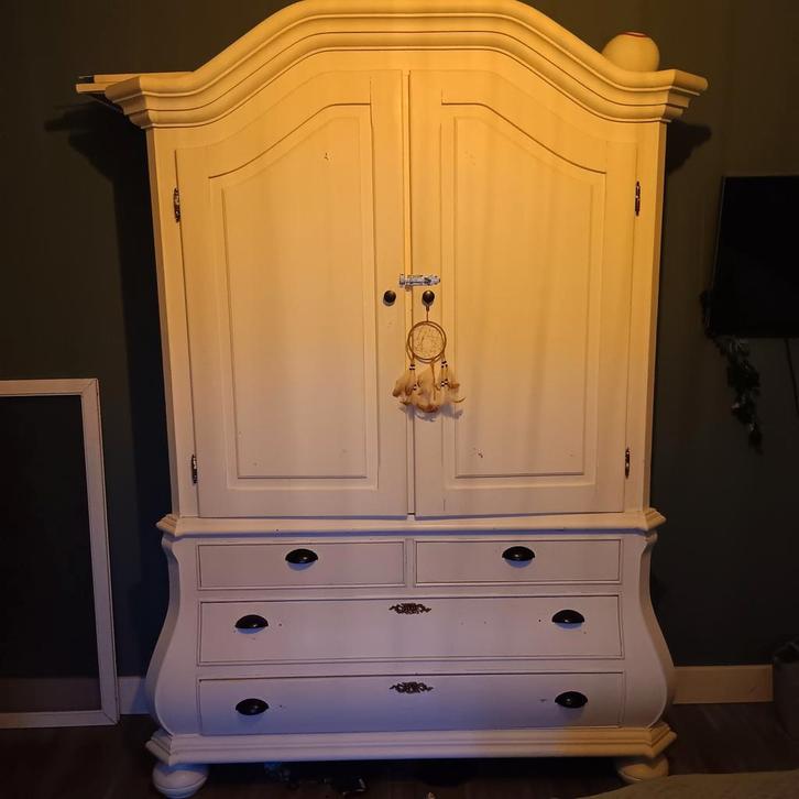 Antieke kledingkast met lades, Antiek en Kunst, Antiek | Meubels | Kasten, Ophalen