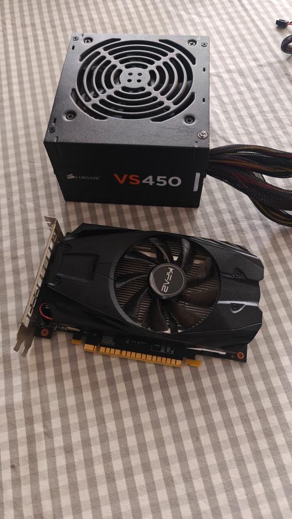 Videokaart GTX1050 TI OC PCI-E 4GB & 450W voeding, Computers en Software, Videokaarten, Gebruikt, Nvidia, PCI-Express 3.0, GDDR5