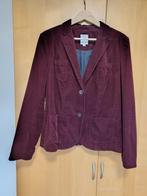 Bordeauxrood jasje van fijne rib. Maat 44, Ophalen of Verzenden, Zo goed als nieuw, Maat 42/44 (L), Rood
