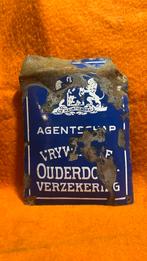 Heel oud bol  emaille Bord Verzekering, Ophalen of Verzenden, Gebruikt, Reclamebord