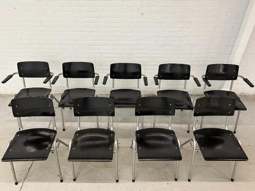 Vintage design Obo stoelen, Huis en Inrichting, Stoelen, Gebruikt, Hout, Metaal, Ophalen
