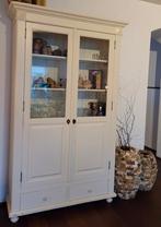 Grote grenen vitrinekast - 2m hoog, Huis en Inrichting, Kasten | Buffetkasten, Ophalen, Gebruikt, 25 tot 50 cm, 200 cm of meer