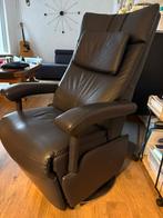 Fitform Sta Op Stoel - Blauw Leder - Zeer Goede Staat, Huis en Inrichting, Fauteuils, Ophalen, Zo goed als nieuw, 50 tot 75 cm
